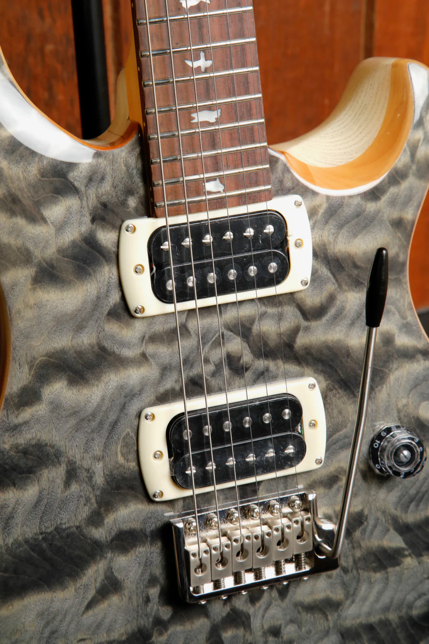 PRS Paul Reed Smith SE CE24 Quilt Charcoal Top Swamp Ash Back - Image 5