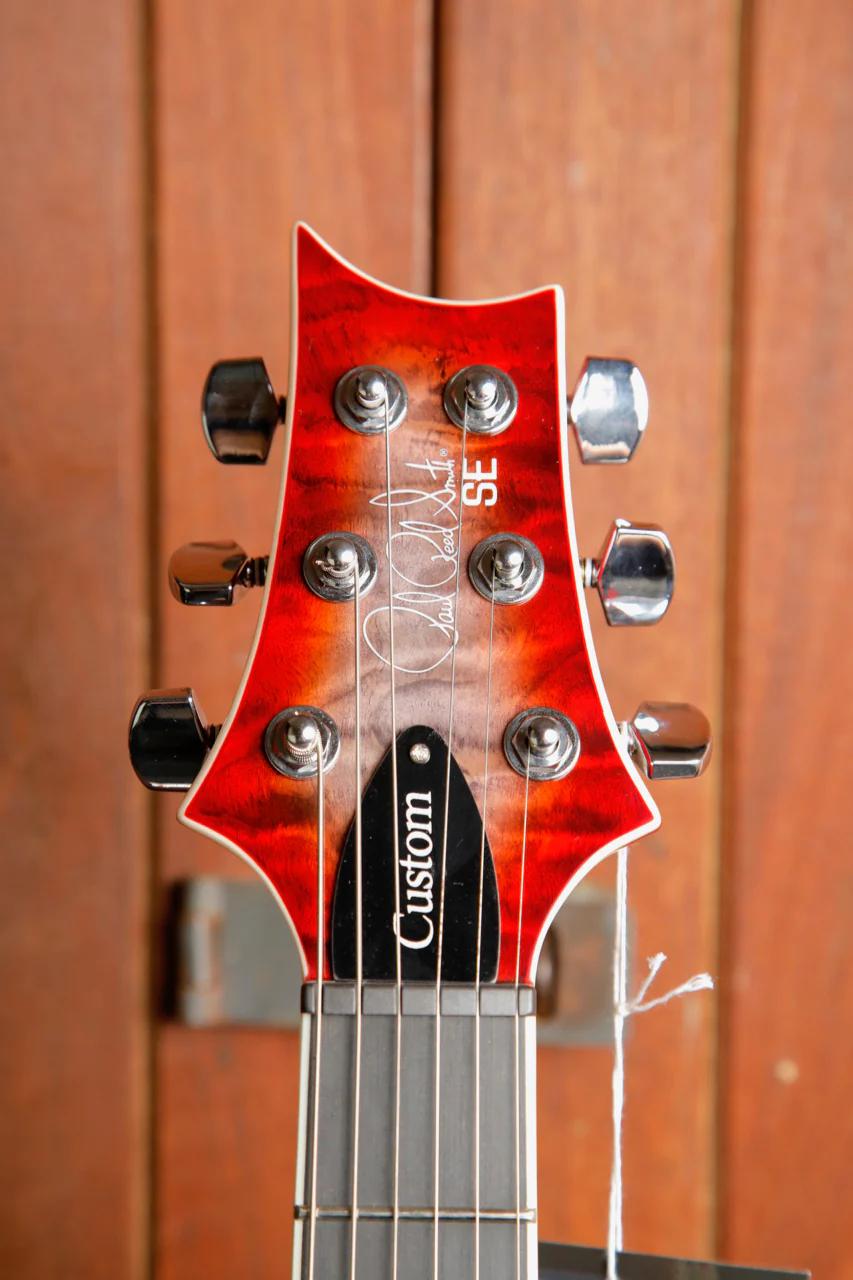PRS Paul Reed Smith SE Custom 24-08 Quilt Charcoal Cherry Burst - Image 3