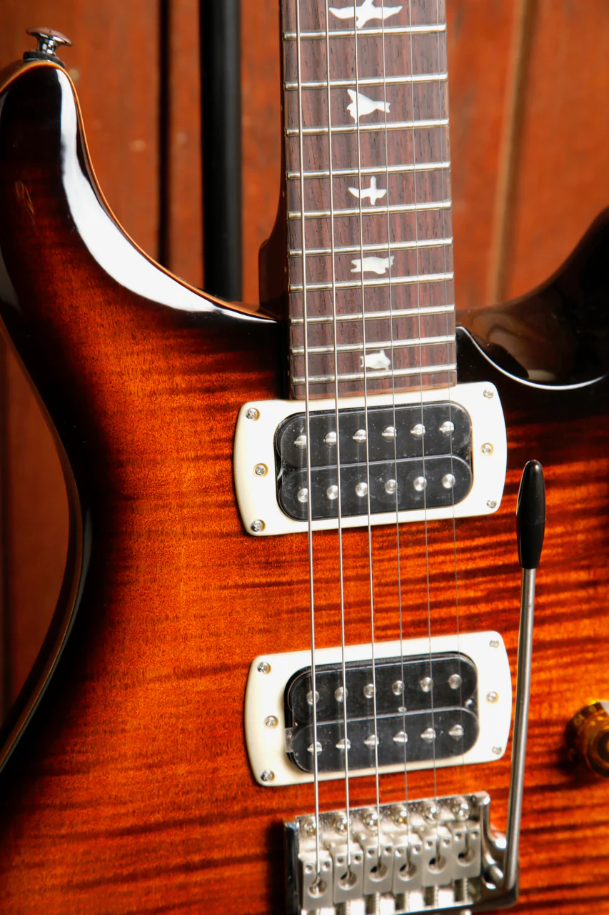 PRS Paul Reed Smith SE Custom 24 Black Gold Burst Electric Guitar - Image 5
