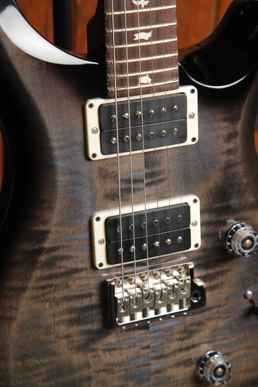 PRS S2 Custom 24 Faded Grey Black Burst Electric Guitar - Image 5