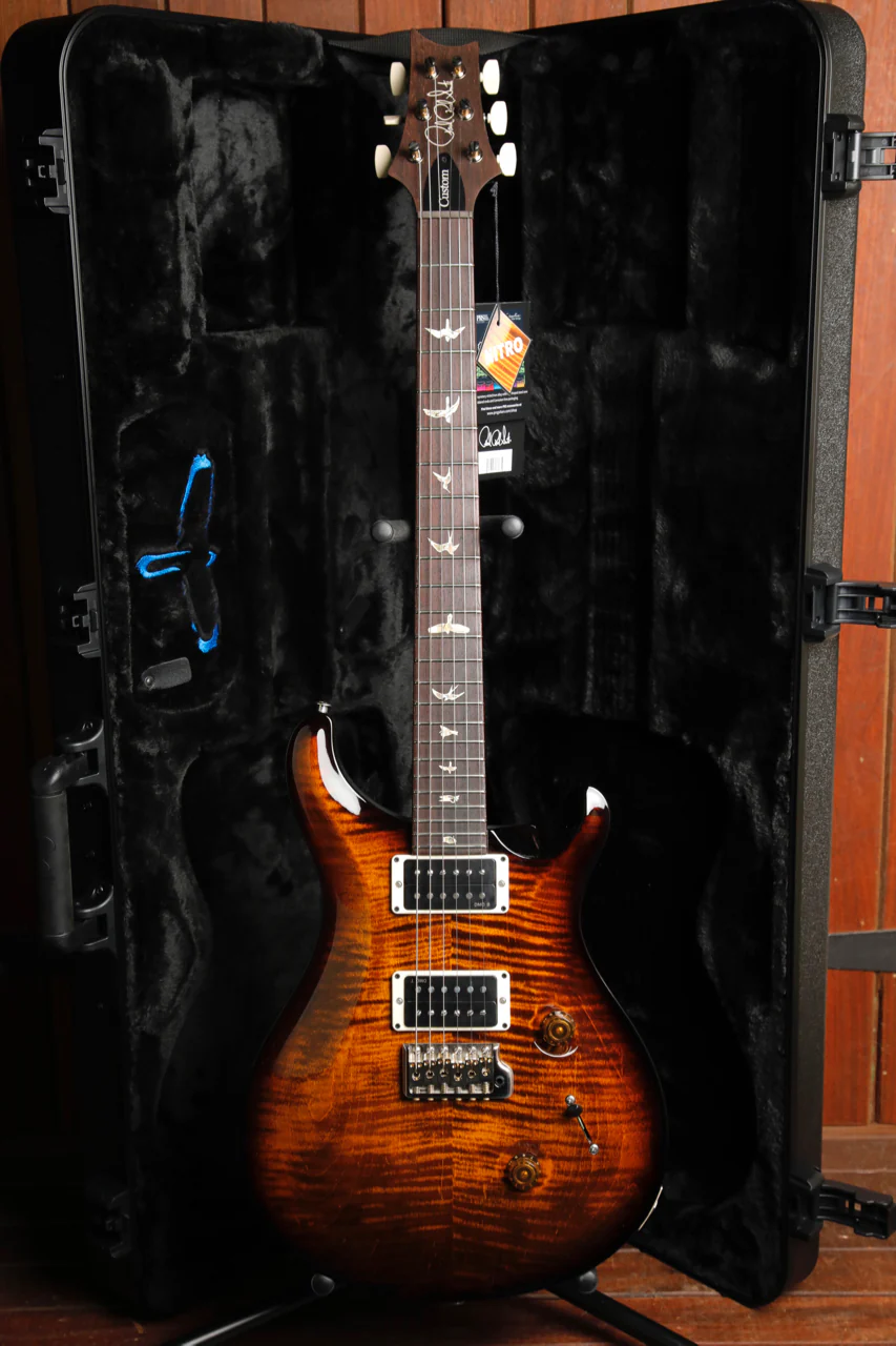 PRS Custom 24, Pattern Thin, Black Gold Burst Electric Guitar - Image 2