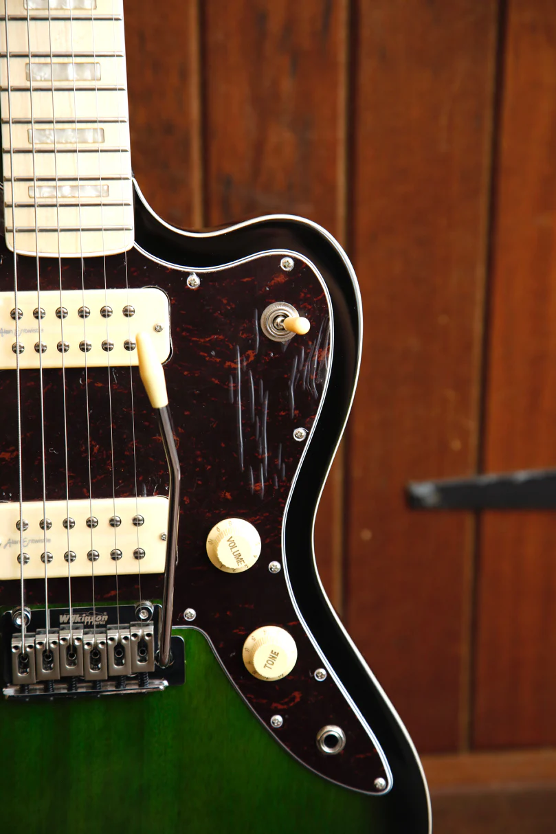 Revelation RJT60M-TL Green Burst Semi-Hollowbody Electric Guitar - Image 6