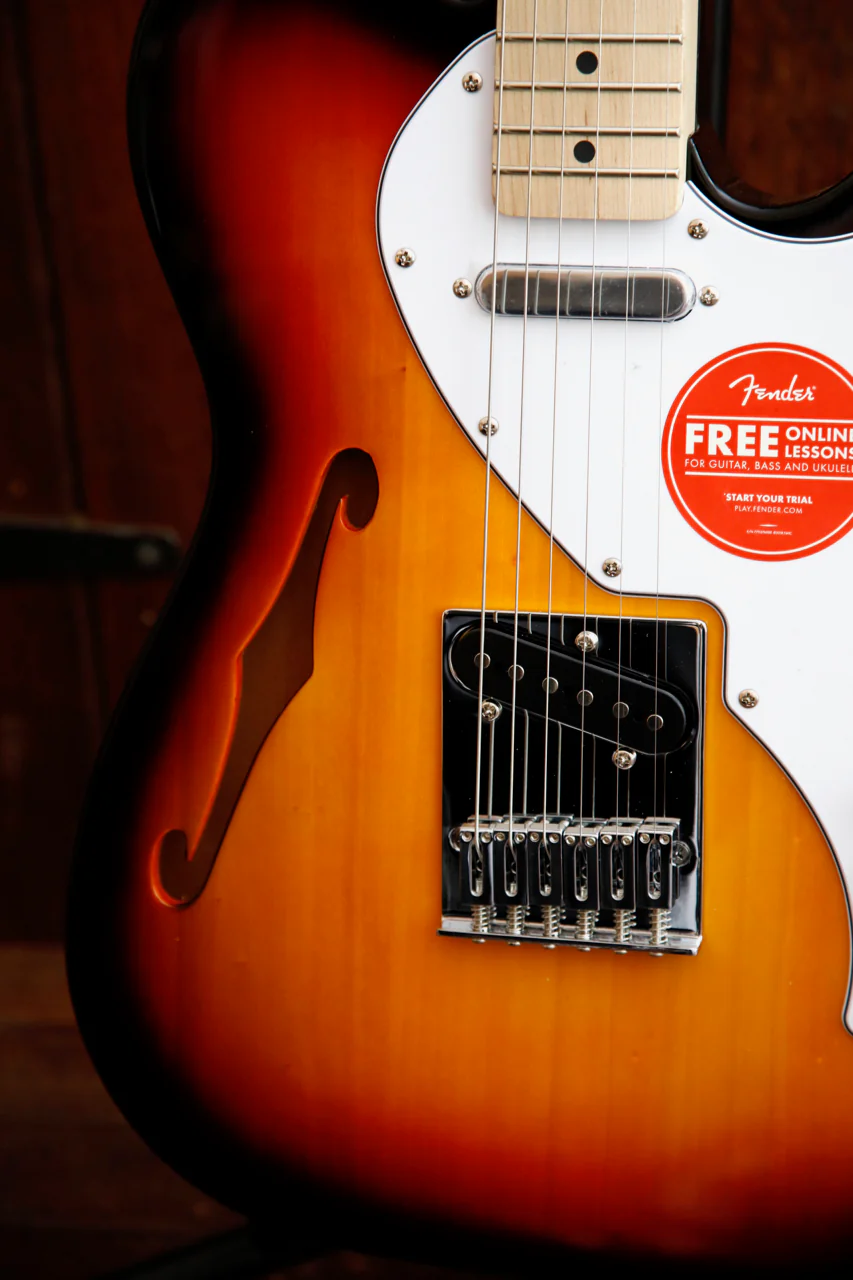 Squier Affinity Series Telecaster Thinline 3-Colour Sunburst Electric Guitar - Image 6