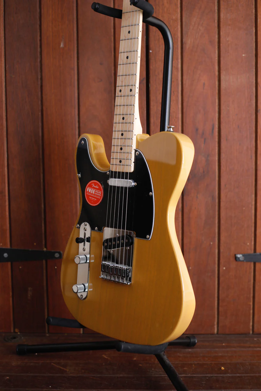 Squier Affinity Telecaster Electric Guitar Butterscotch Blonde Left Handed - Image 7