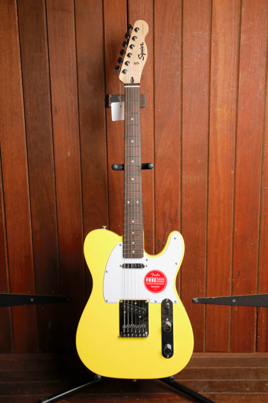 Squier Sonic Telecaster Canary Yellow Electric Guitar - Image 2