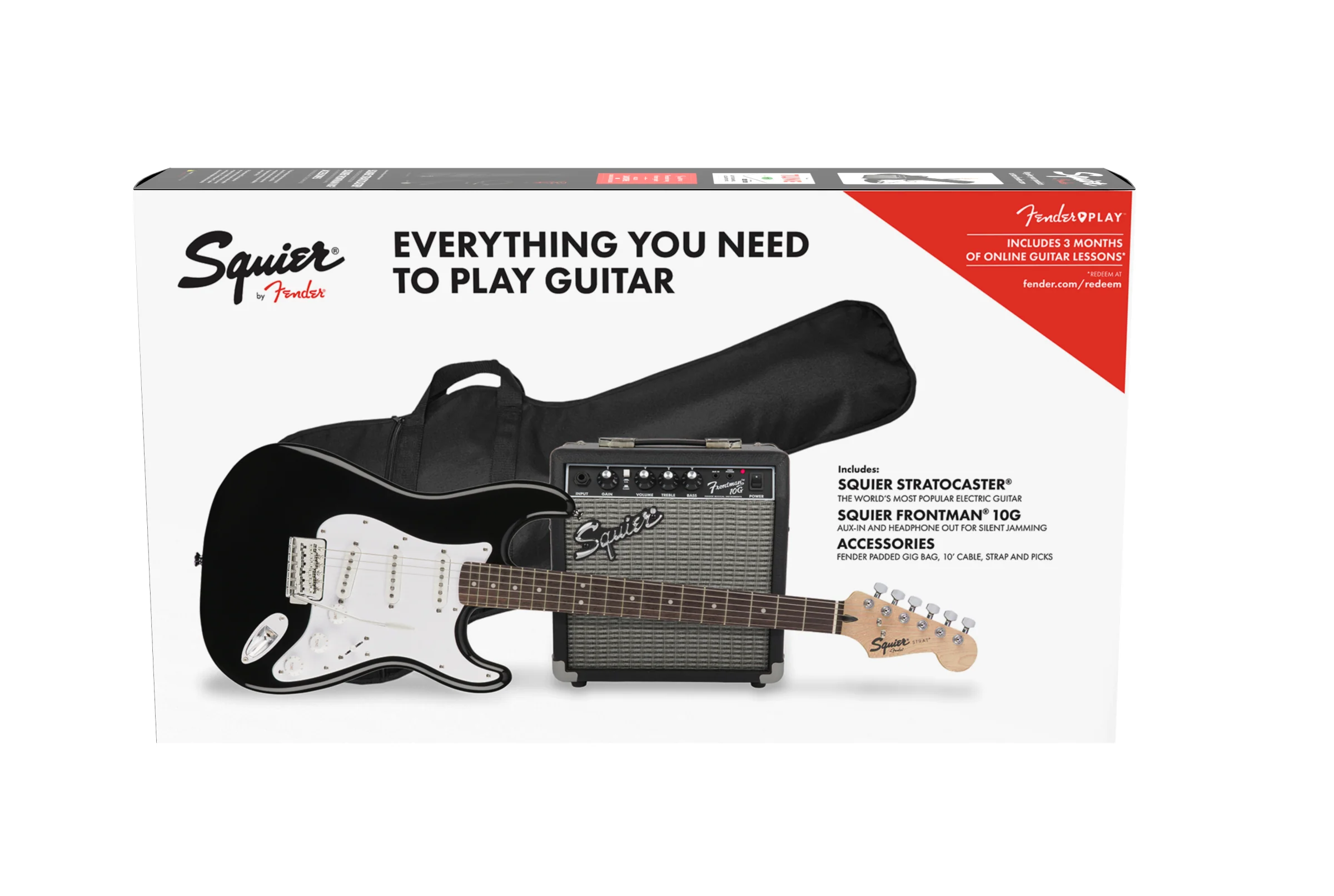 Squier Sonic Stratocaster Guitar & Amplifier Starter Pack - Black - Image 7