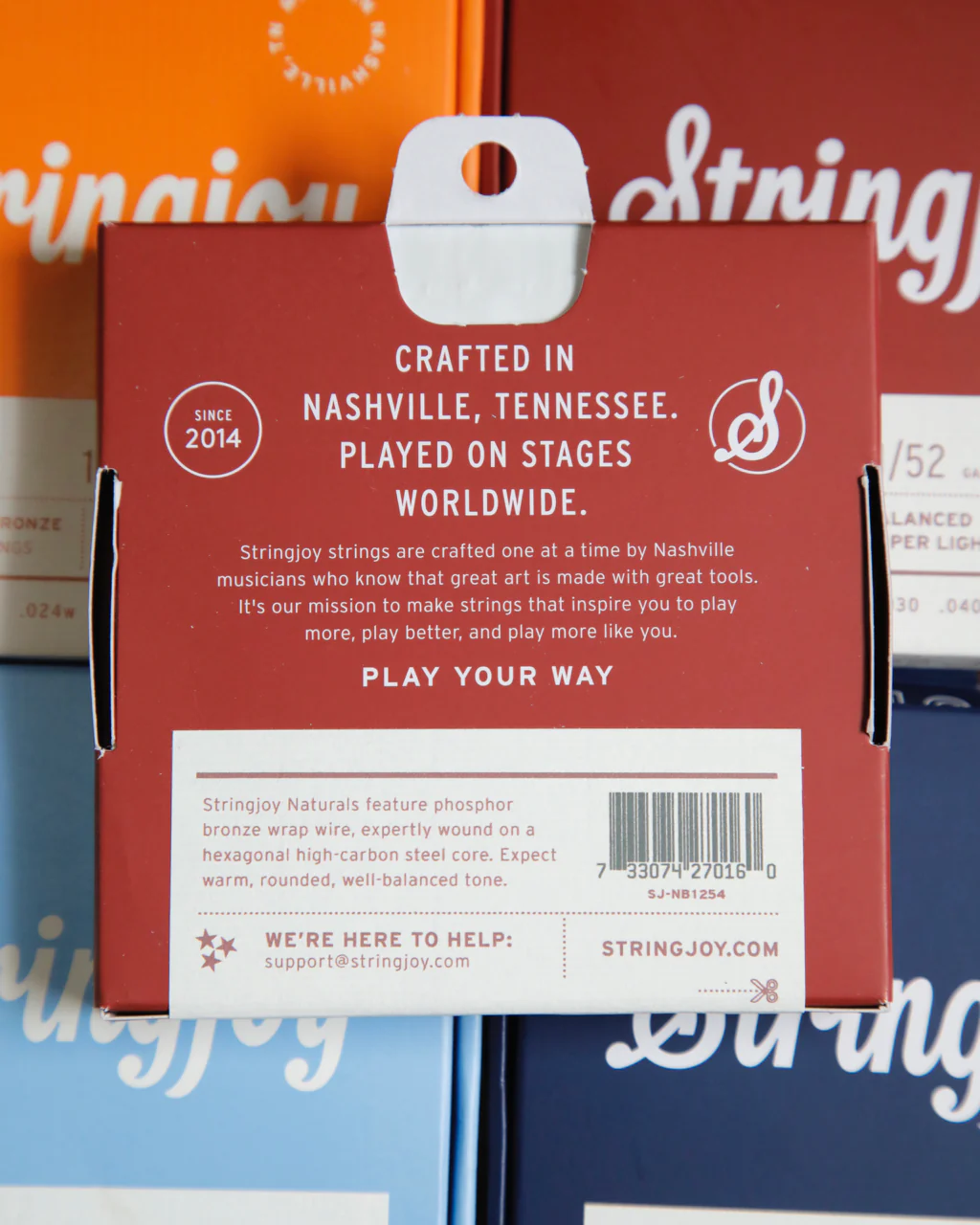 Stringjoy Naturals Light Gauge (12-54) Phosphor Bronze Acoustic Guitar Strings - Image 2