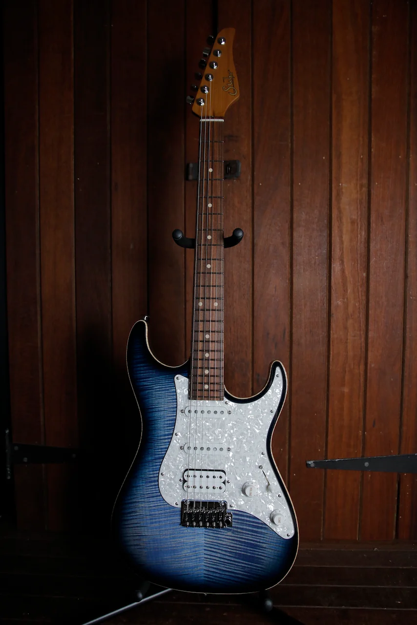 Suhr Standard Plus HSS Faded Whale Blue Burst Electric Guitar - Image 2