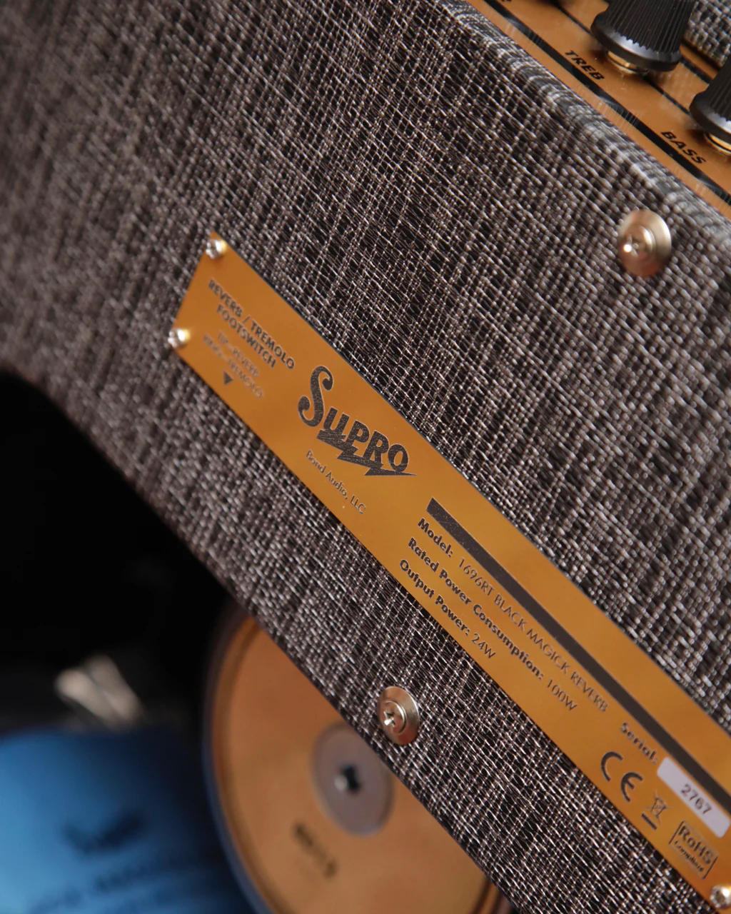 Supro Black Magick Reverb Combo Amplifier Black Rhino - Image 5