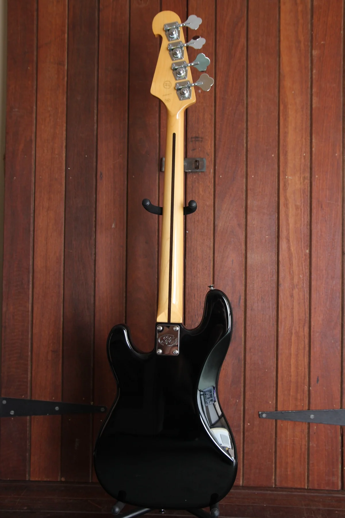 SX PB Bass 3/4 Size Solidbody Electric Bass Guitar Black - Image 5