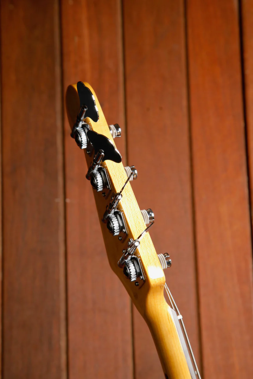 SX Vintage Style PB Bass Solidbody Electric Bass Guitar Black - Image 8