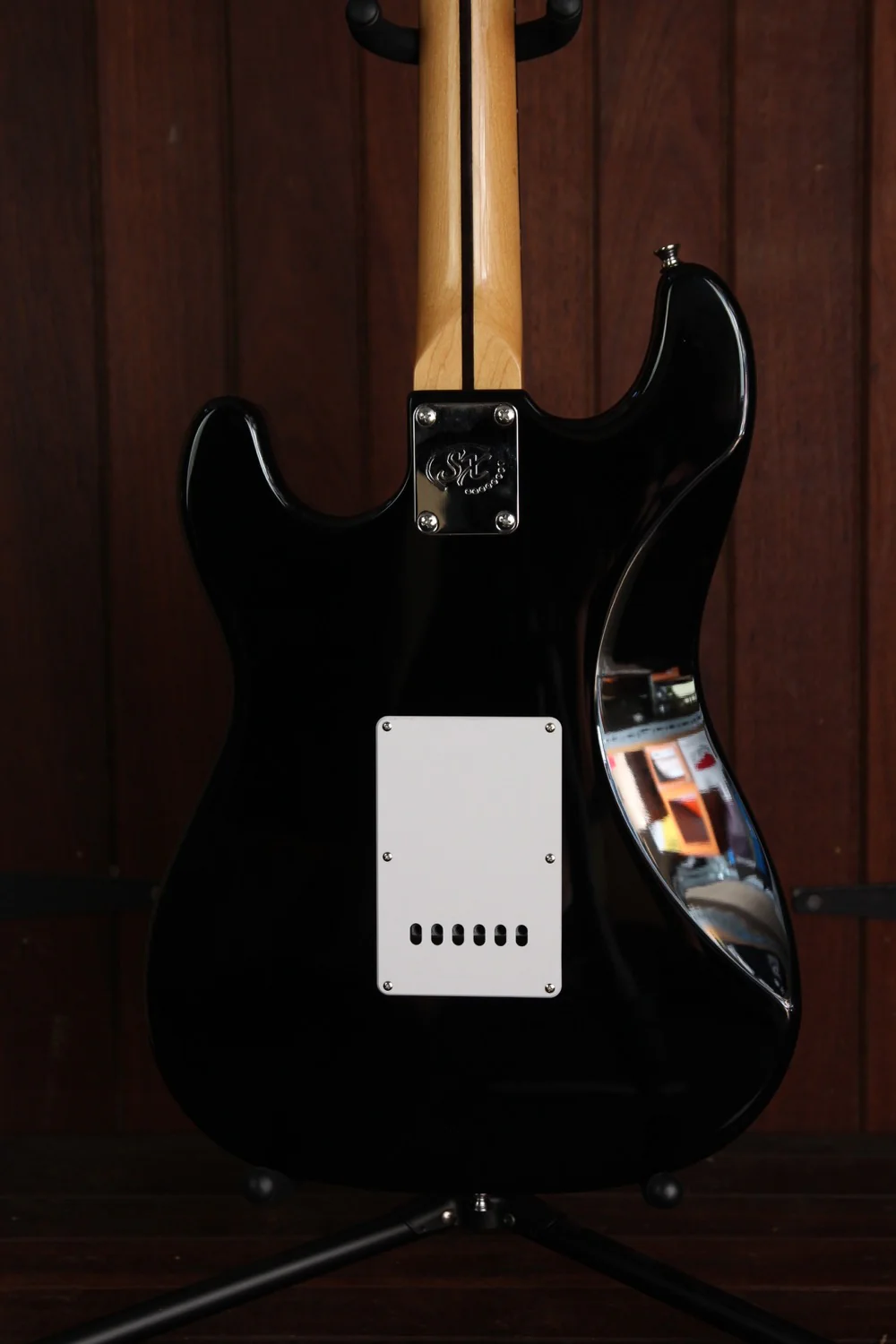 SX Vintage Style Electric Guitar Black with Bag - Image 8