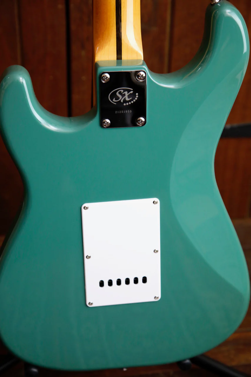 SX Vintage Style Electric Guitar Vintage Green With Bag - Image 10