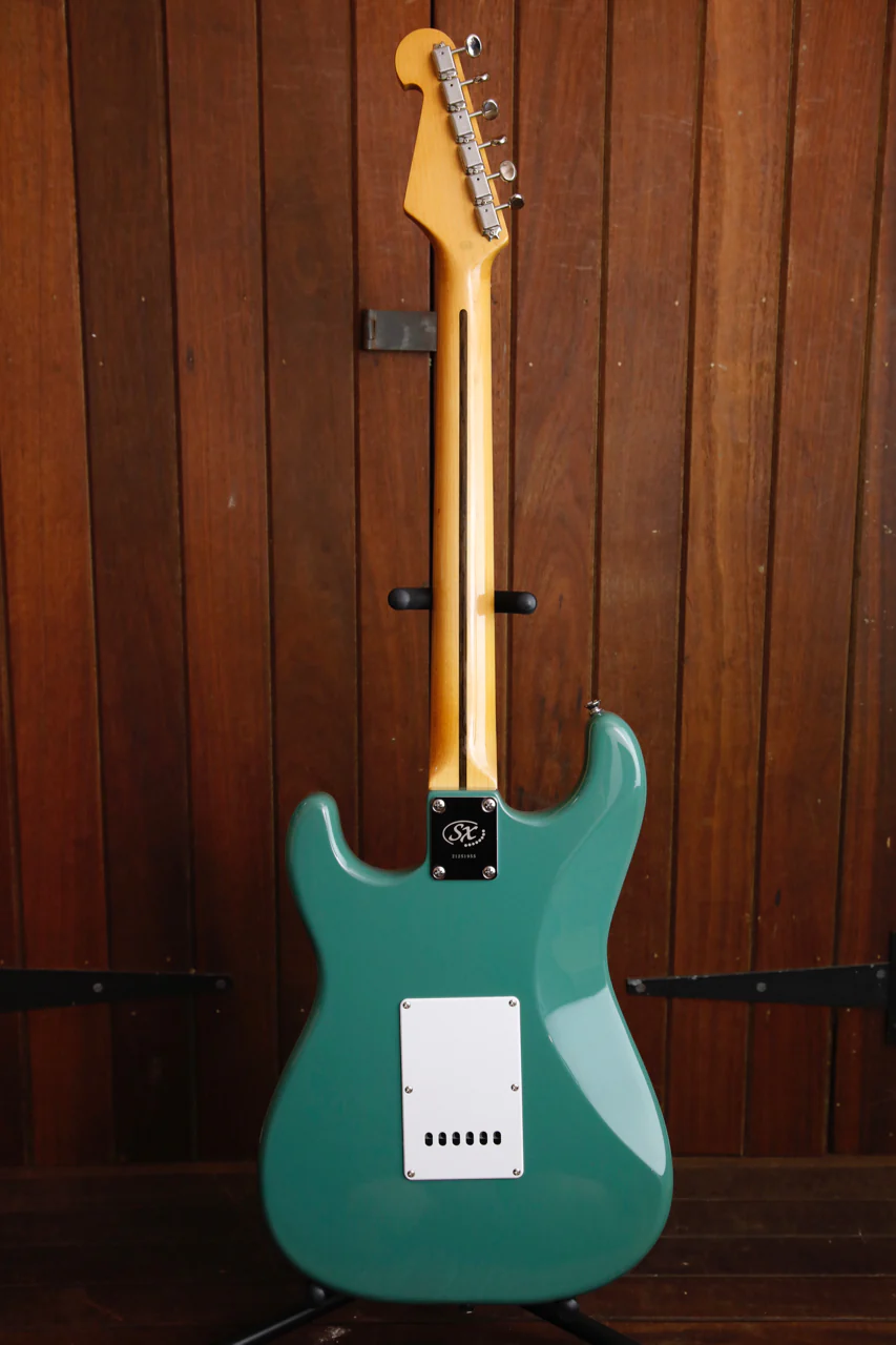 SX Vintage Style Electric Guitar Vintage Green With Bag - Image 7