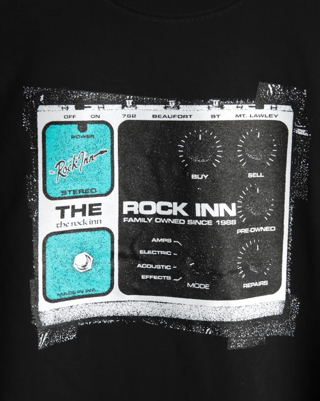 The Rock Inn "Poly Chorus" T-Shirt - Faded Black - Image 2
