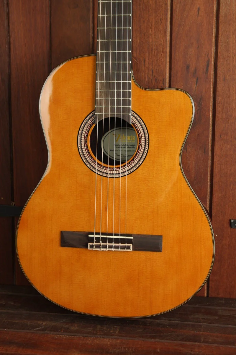 Valencia VC604CE Acoustic-Electric Cutaway Nylon Guitar - Image 3