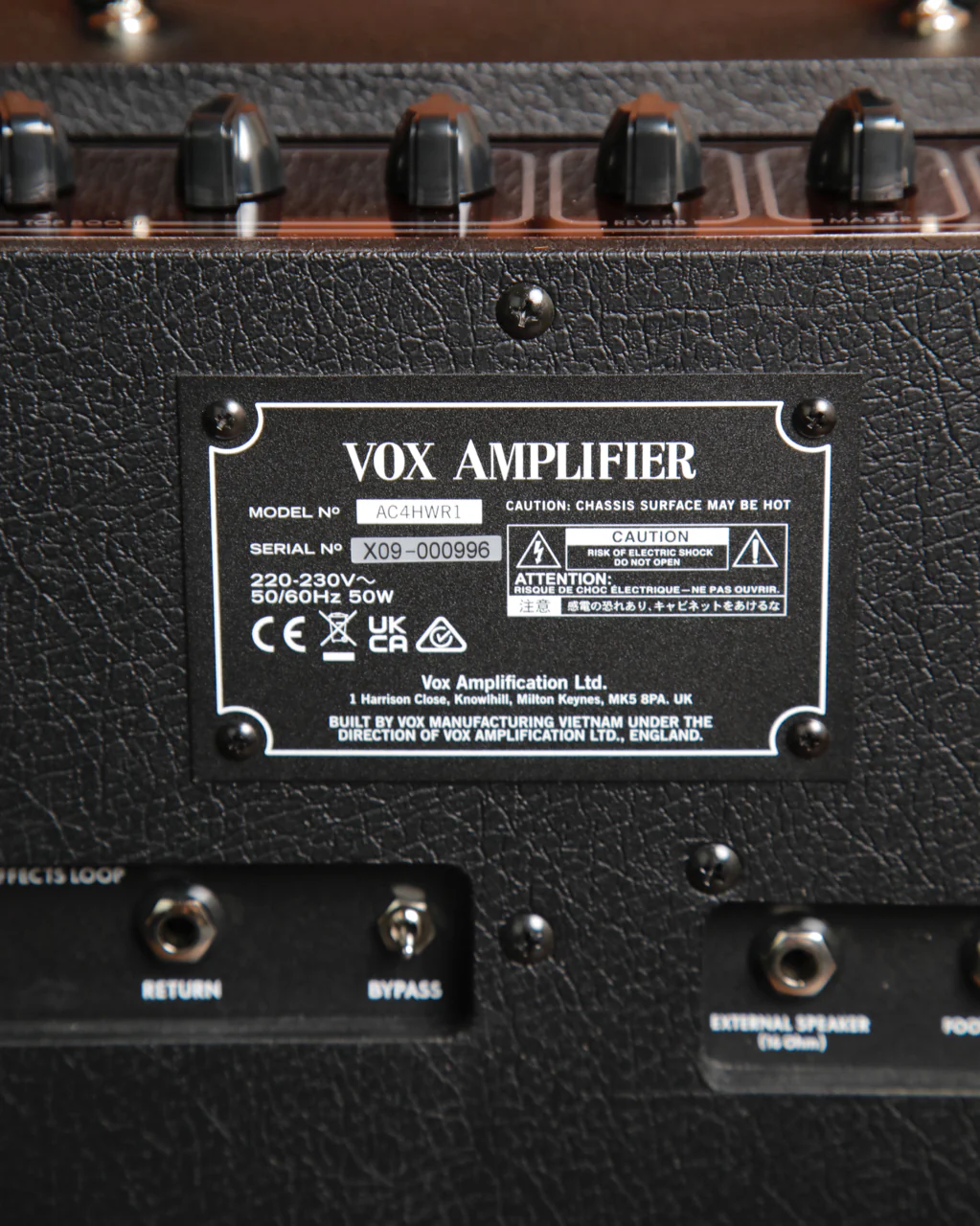 Vox Hand Wired AC4 Valve Guitar Amplifier Combo - Image 7