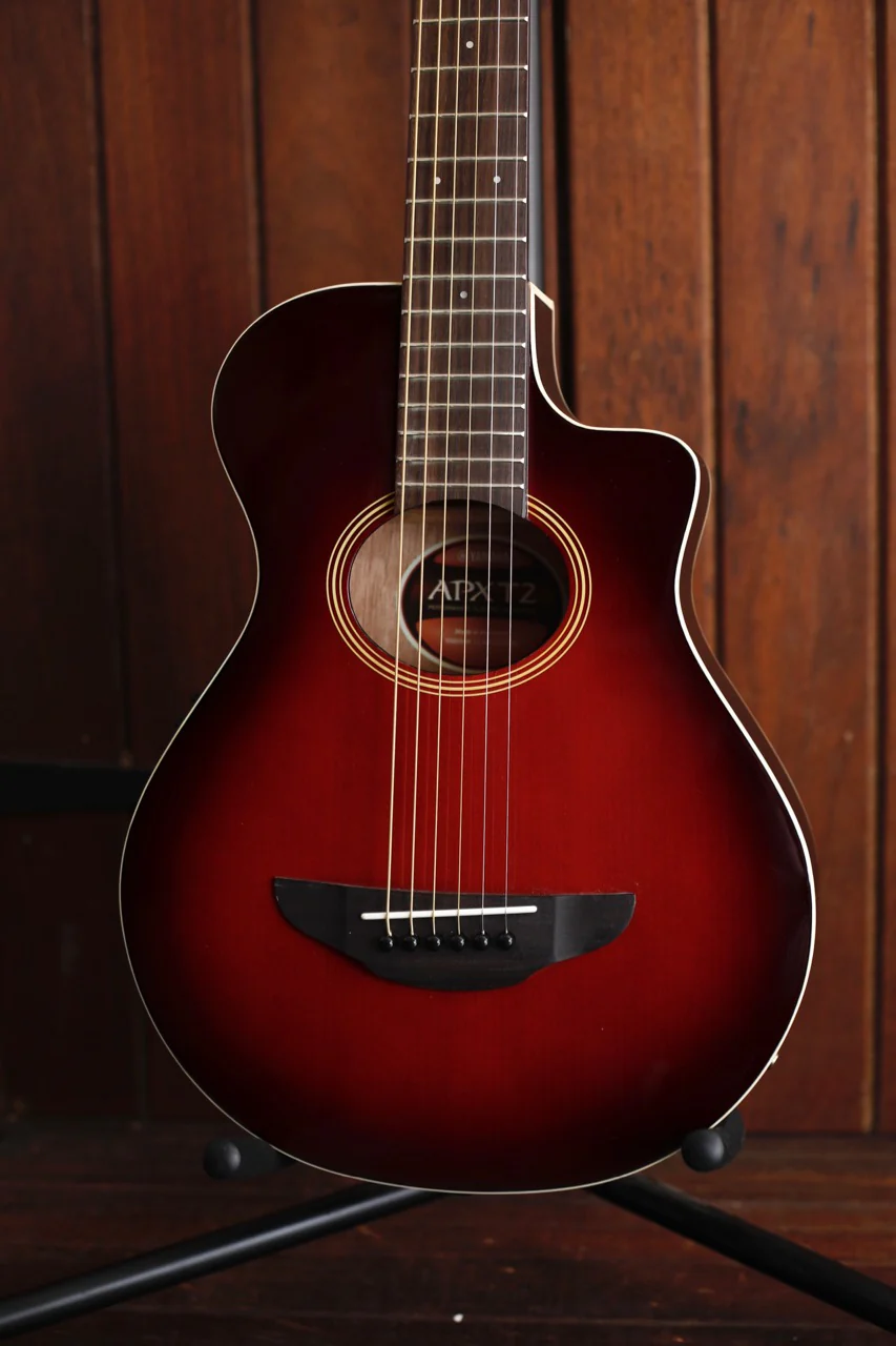 Yamaha APXT2 3/4 Acoustic Electric Travel Guitar Dark Red Burst