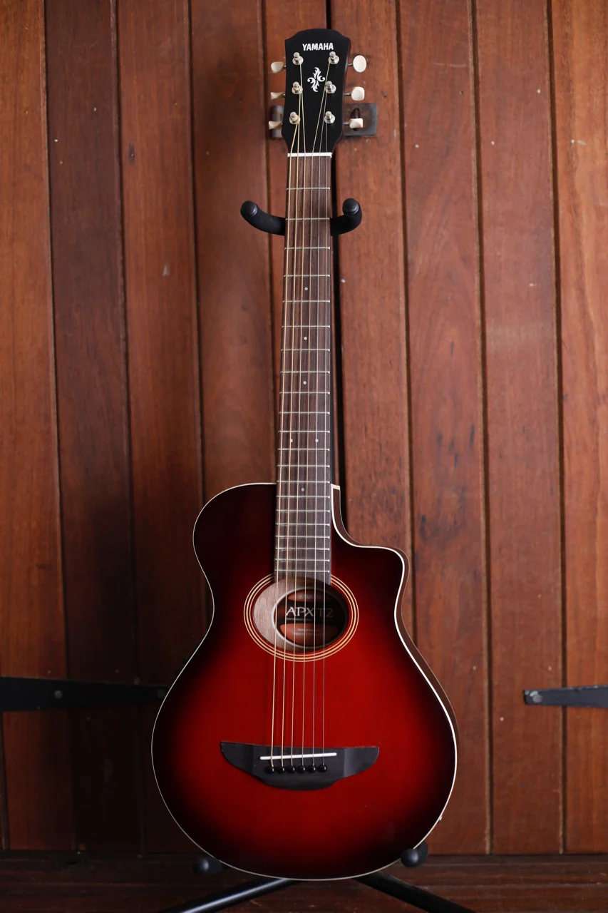 Yamaha APXT2 3/4 Acoustic Electric Travel Guitar Dark Red Burst - Image 2