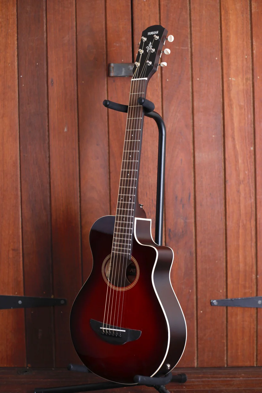 Yamaha APXT2 3/4 Acoustic Electric Travel Guitar Dark Red Burst - Image 8
