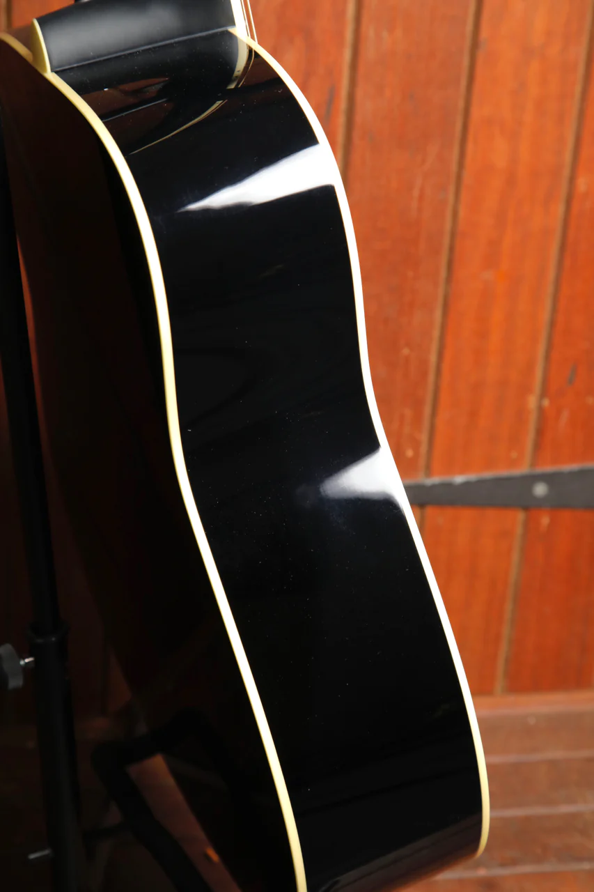Yamaha FG820 Dreadnought Gloss Black Acoustic Guitar - Image 8