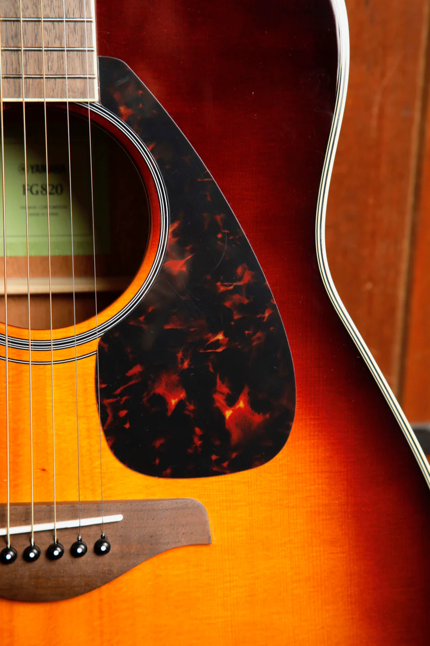 Yamaha FG820 Dreadnought Gloss Brown Sunburst Acoustic Guitar - Image 6