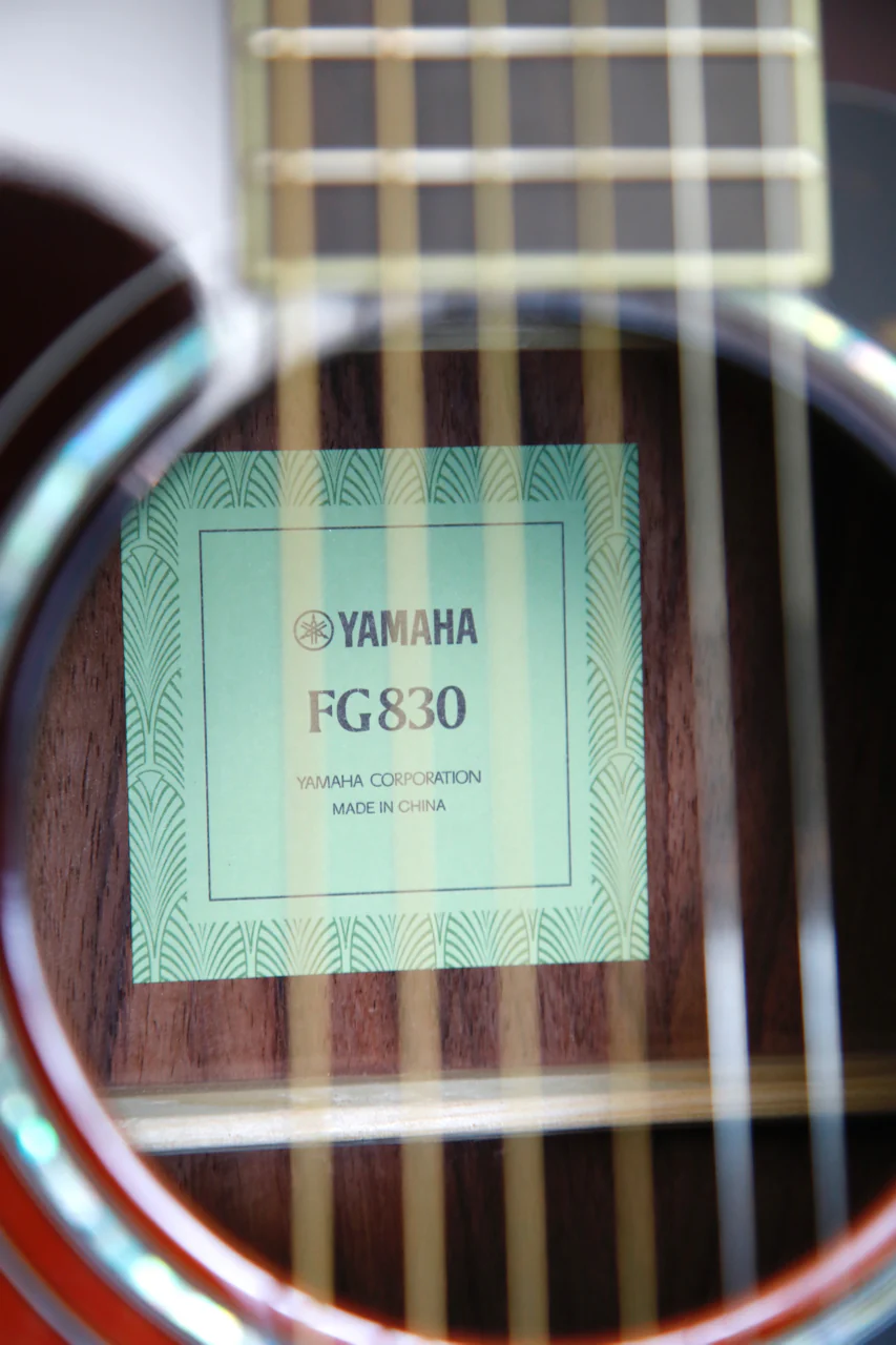 Yamaha FG830 Tobacco Sunburst Acoustic Guitar - Image 6