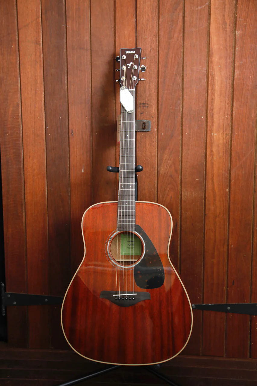 Yamaha FG850 Solid Mahogany Top Dreadnought Acoustic Guitar - Image 2